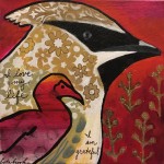 Donna Estabrooks - wax wing and cormorant totem